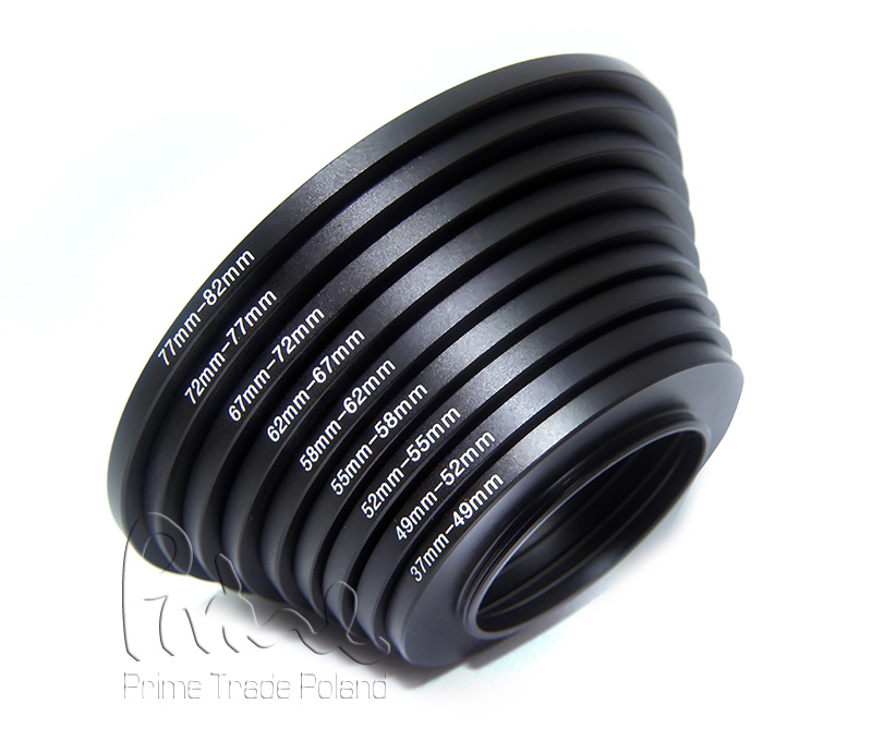 Zestaw redukcji filtrowych 37 49 52 55 58 62 67 72 77 82 mm